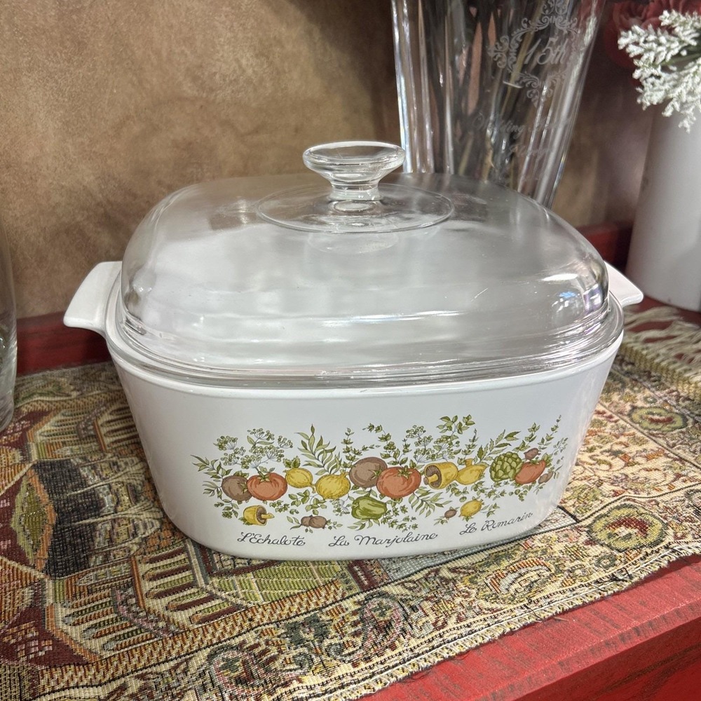 Corning Ware 5 Quart A-5-B Spice Of Life L'Echalote La Marjolaine Le‎ Romarin